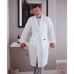 Savile Row Company White Cotton Waffle Dressing Gown L - Men