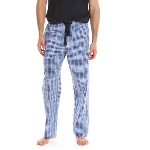 Savile Row Company Navy Blue Multi Check Cotton Lounge Pants L - Men