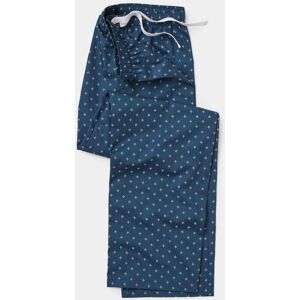 Savile Row Company Navy Fleur-De-Lys Lounge Pants S - Men