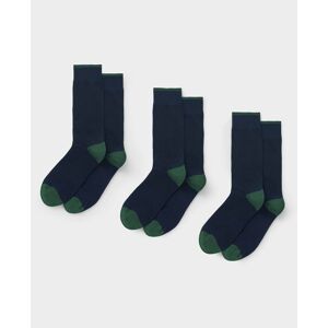 Savile Row Company Navy Cotton Mix Three Pack Socks 39/42 - Men