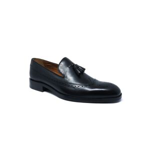 Savile Row Company Black Leather Tasselled Loafers 10 - Men