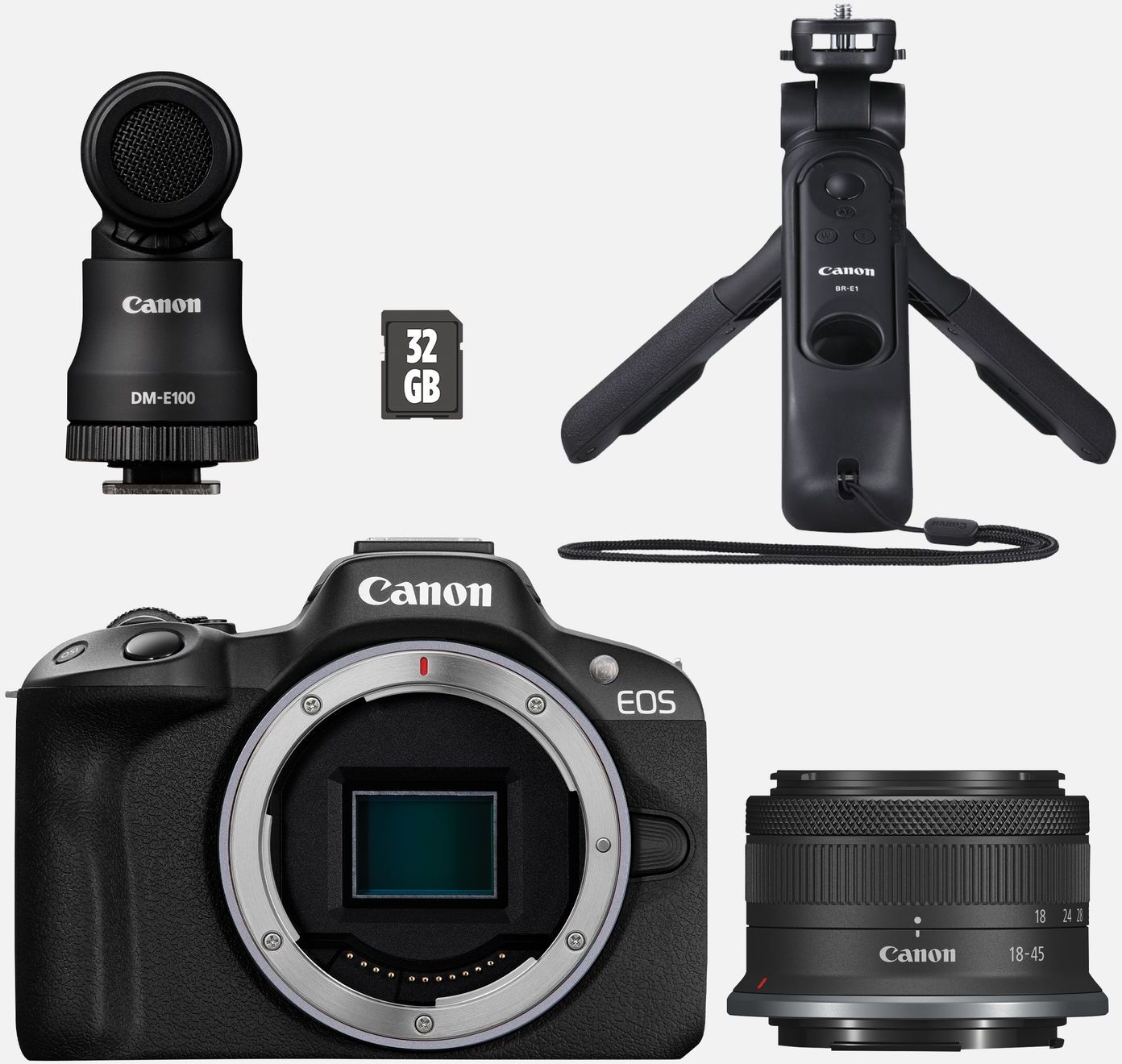 Canon EOS R50 Mirrorless Camera Content Creator Kit, Black