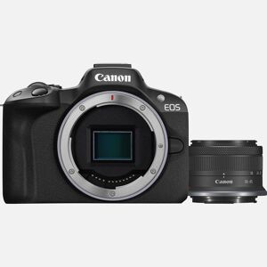 Canon EOS R50 Mirrorless Camera, Black + RF-S 18-45mm F4.5-6.3 IS STM Lens