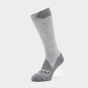 Sealskinz Waterproof All Weather Mid Length Socks - Grey, Grey - Male