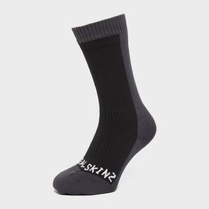 Sealskinz Waterproof Cold Weather Mid Length Sock - Black, Black - Male