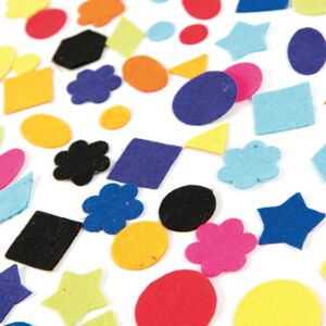 Unbranded Self Adhesive Felt Shapes Assorted Pack of 100 AR02786 Unbranded Self Adhesive Felt Shapes Assorted Pack of 100 AR02786