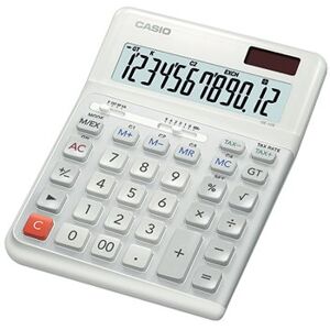 Casio DE-12E 12 Digit Ergonomic Large Desktop Calculator White DE-12E-WE