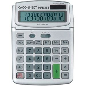 Q-Connect Large Table Top 12-Digit Calculator Grey KF15758