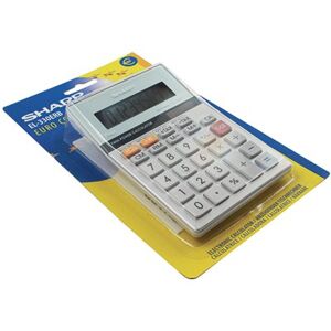 Sharp Silver 8-Digit Semi-Desktop Calculator EL-330ERB