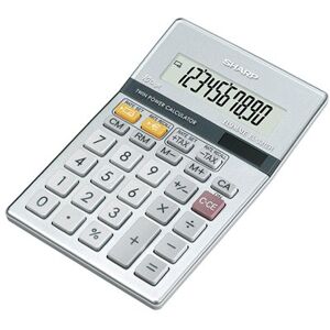 Sharp Silver 10-Digit Semi-Desktop Calculator EL-331ER