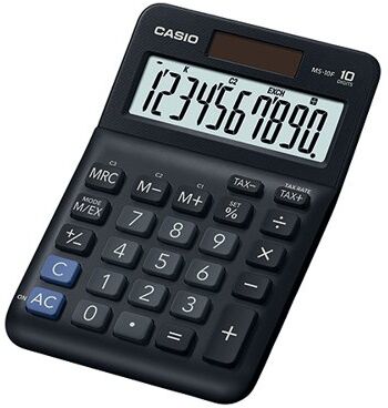 Casio MS-10F 10 Digit Desk Calculator Black MS-10F-WA