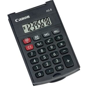 Canon AS-8 8 Digit Handheld Calculator Black 4598B001 Canon AS-8 8 Digit Handheld Calculator Black 4598B001