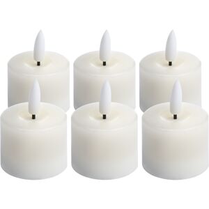 Hill Luxe Collection Set Of 6 Natural Glow Led Tealight Candles Hill Luxe Collection Set Of 6 Natural Glow Led Tealight Candles