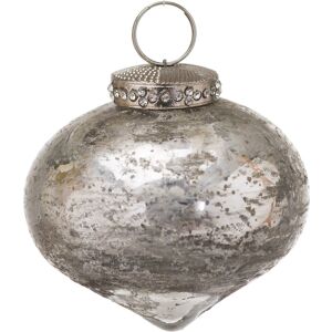 Hill The Noel Collection Silver Christmas Teardrop Bauble Hill The Noel Collection Silver Christmas Teardrop Bauble