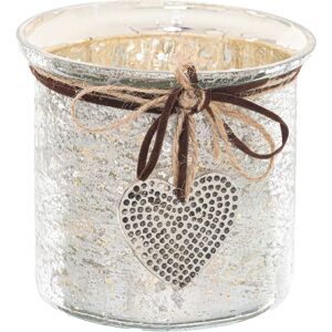 Hill Mercury Hammered Heart Small Candle Holder Hill Mercury Hammered Heart Small Candle Holder