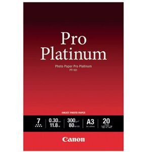 Canon PT-101 Pro A3 Platinum Photo Paper (Pack of 20) 2768B017