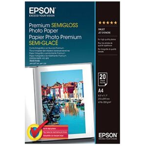 Epson A4 Premium Semi-Gloss Photo Paper (Pack of 20) C13S041332