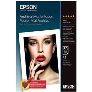 Epson A4 Archival Matte Paper (Pack of 50) C13S041342