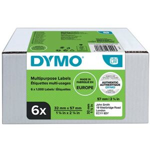 Dymo LabelWriter Multipurpose Labels 32mmx57mm (Pack of 6) 2093094