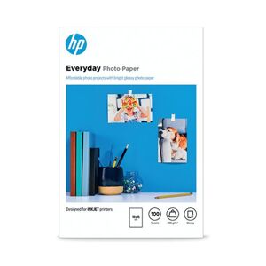 HP White 10x15cm Everyday Glossy Photo Paper (Pack of 100) CR757A