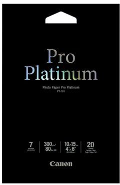 Canon PT-101 4x6 inches Photo Paper Platinum Pro (Pack of 20) 2768B013