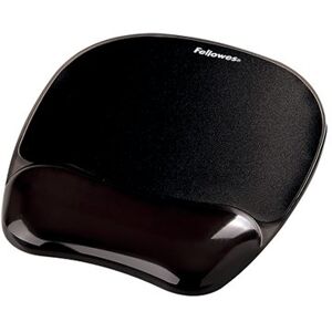 Fellowes Crystal Gel Mouse Pad And Wristrest Black 9112101