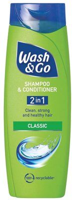 Wash and Go Wash Go 2In1 Shampoo + Conditioner Classic 400ml (Pack of 6) C000125