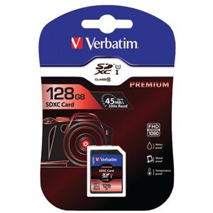 Verbatim Premium SDXC Memory Card Class 10 UHS-I U1 128GB 44025