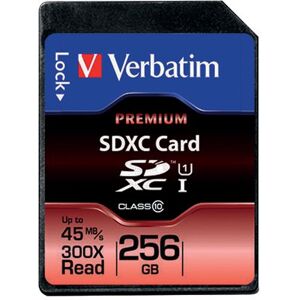 Verbatim Premium SDXC Memory Card Class 10 UHS-I U1 256GB 44026