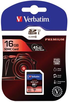 Verbatim SDHC Memory Card Class 10 16GB 43962