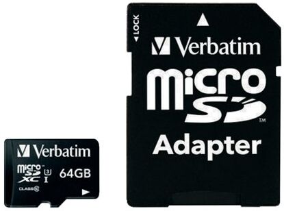 Verbatim Pro Micro SDXC Memory Card Class 10 UHS-I U3 64GB 47042