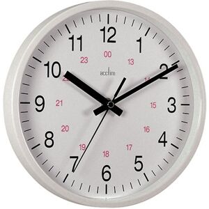 Acctim Metro 24 Hour Plastic Wall Clock 355mm White 21202