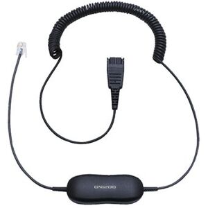 Jabra Black GN1200 CC QD to RJ9 Universal Headset Coiled Cord 88011-99