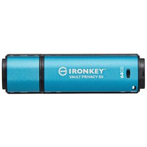 Kingston Ironkey Vault Privacy 50 Encrypted USB 64GB Flash Drive IKVP50/64GB