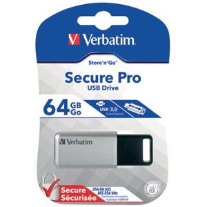 Verbatim Store 'n' Go Secure Pro USB 3.0 Flash Drive 64GB with AES 256 Hardware Encryption 98666