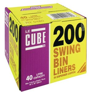 LeCube Le Cube Swing Bin Liner Dispenser 46 Litre (Pack of 200) 0480