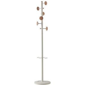 Ersa coat stand with 6 coat hooks and 3 umbrella hooks - White & Oak Ersa coat stand with 6 coat hooks and 3 umbrella hooks - White & Oak