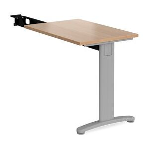 Office Desk Rectangular Desk 800mm With Return Beech Tops With Silver Frames TR10 Office Desk Rectangular Desk 800mm With Return Beech Tops With Silver Frames TR10