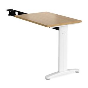 Office Desk Rectangular Desk 800mm With Return Oak Tops With White Frames TR10 Office Desk Rectangular Desk 800mm With Return Oak Tops With White Frames TR10