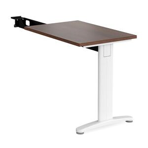 Office Desk Rectangular Desk 800mm With Return Walnut Tops With White Frames TR10 Office Desk Rectangular Desk 800mm With Return Walnut Tops With White Frames TR10