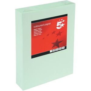 5 Star Office Coloured Copier Paper Multifunctional 80gsm A4 Light Green Ream-Wrapped (Pack of 500) 5 Star Office Coloured Copier Paper Multifunctional 80gsm A4 Light Green Ream-Wrapped (Pack of 500)