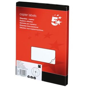 5 Star Office Multipurpose Labels Laser Copier Inkjet 105x148.5mm White (Pack of 400) 5 Star Office Multipurpose Labels Laser Copier Inkjet 105x148.5mm White (Pack of 400)