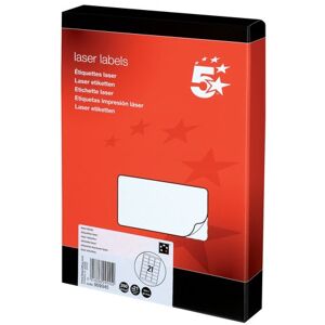 5 Star Office Multipurpose Labels Laser Copier Inkjet 63.5x38.1mm White (Pack of 5250) 5 Star Office Multipurpose Labels Laser Copier Inkjet 63.5x38.1mm White (Pack of 5250)