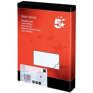 5 Star Office Multipurpose Labels Laser Copier Inkjet 99.1x38.1mm White (Pack of 3500) 5 Star Office Multipurpose Labels Laser Copier Inkjet 99.1x38.1mm White (Pack of 3500)