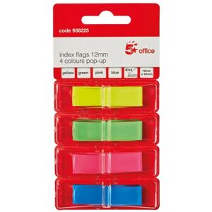 5 Star Office Index Flags 4 Solid Colours 12x45mm 40 Flags per Colour Assorted (Pack of 5) 5 Star Office Index Flags 4 Solid Colours 12x45mm 40 Flags per Colour Assorted (Pack of 5)