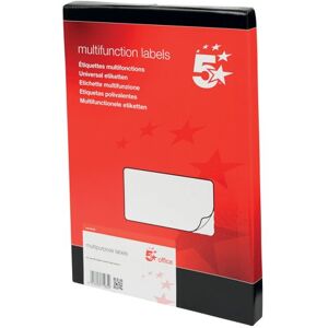 5 Star office 5 Star Multipurpose Labels Laser Copier Inkjet 99x57mm White (Pack of 1000) 5 Star office 5 Star Multipurpose Labels Laser Copier Inkjet 99x57mm White (Pack of 1000)