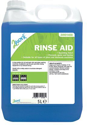 2Work Concentrated Rinse Aid Additive Concentrate 5 Litre Bulk Bottle 2W01458