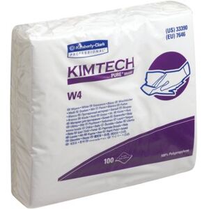 Kimtech® Kimtech W4 Pure Cleaning Wipes 100 Wipes White Pack of 5 7646 Kimtech® Kimtech W4 Pure Cleaning Wipes 100 Wipes White Pack of 5 7646