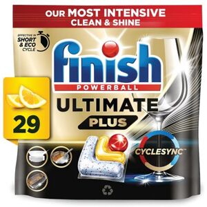 Finish Ultimate Plus AIO Dishwasher Tablets Lemon Pack of 29 3311945 Finish Ultimate Plus AIO Dishwasher Tablets Lemon Pack of 29 3311945