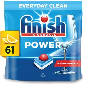 Finish Power Dishwasher Tablets Lemon Pack of 61 3311081 Finish Power Dishwasher Tablets Lemon Pack of 61 3311081